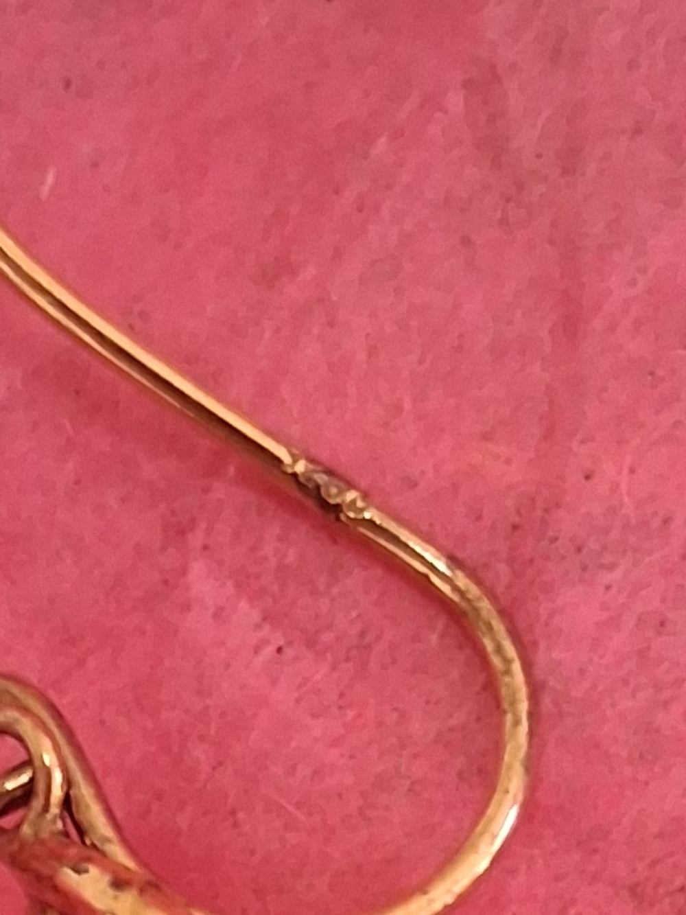 14 K Vintage Gold Twisted Drop Earrings - Elegant Women's Jewelry - Picture 4 of 10